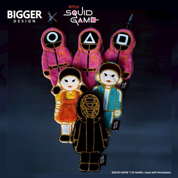 BIGGER【魷魚遊戲】造型擦手巾 3入組