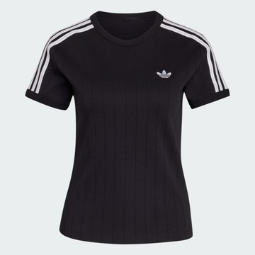 Adidas 愛迪達 Pstripe Ss Tee KS6784 女 T恤 運動上衣 休閒短袖 純棉 黑