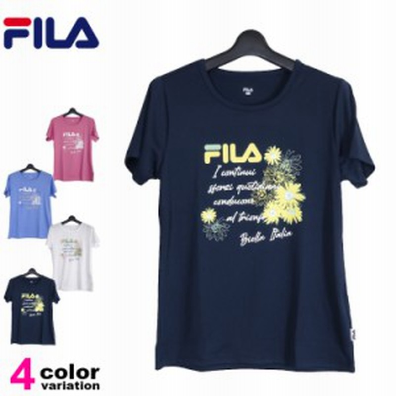 Fila フィラ Tシャツ レディース フィットネスウェア スポーツウェア トレーニングシャツ ランニング ジョギング ジム フィットネス Uv対 通販 Lineポイント最大4 0 Get Lineショッピング