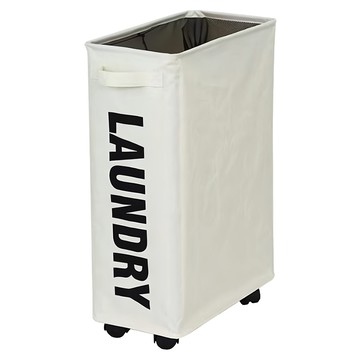 JOSIC 牛津布移動置物收納籃 40 x 18 x 58cm 42L  1個  米白色