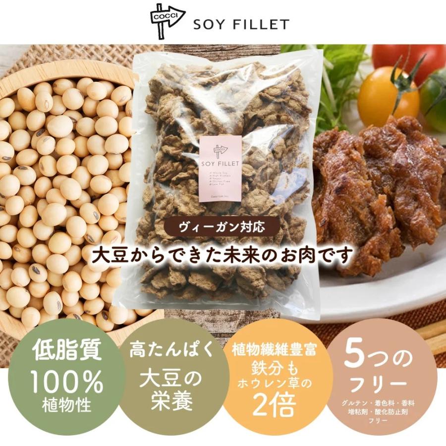 コッチラボ SOY FILLET ソイフィレ 大豆ミート 1kg 2個セット ソイミンチ 大豆ミート 業務用 大豆100%