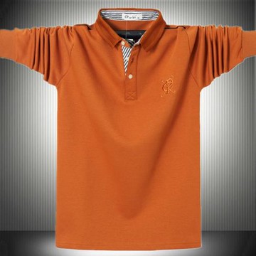 潮胖男秋裝上衣加肥大碼長袖POLO衫加厚全棉休閑肥佬裝大肚打底衫