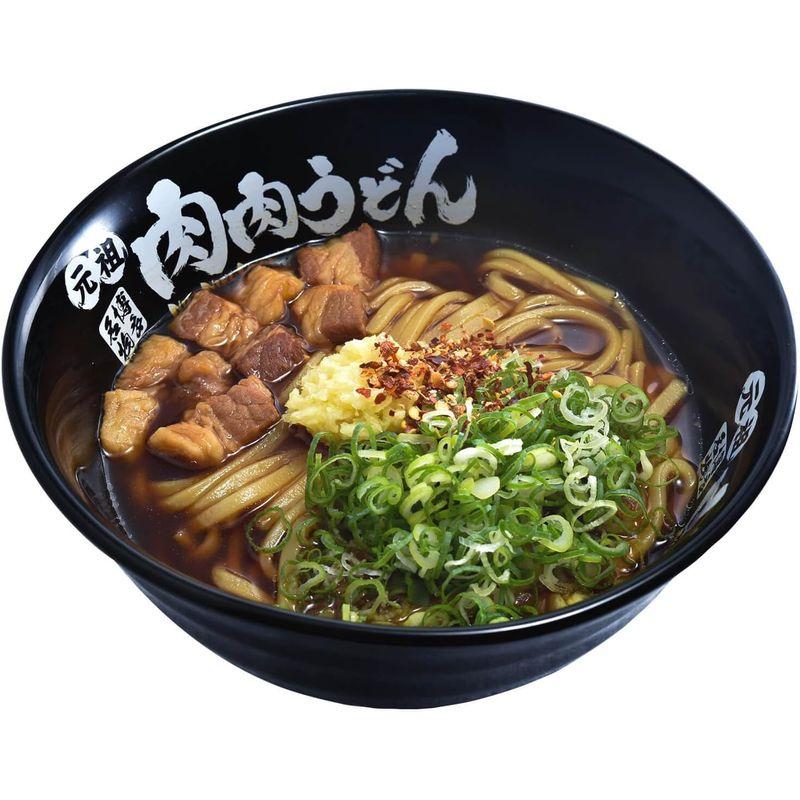 元祖博多名物 肉肉うどん 常温 半生うどん麺 6食入り 化粧箱あり