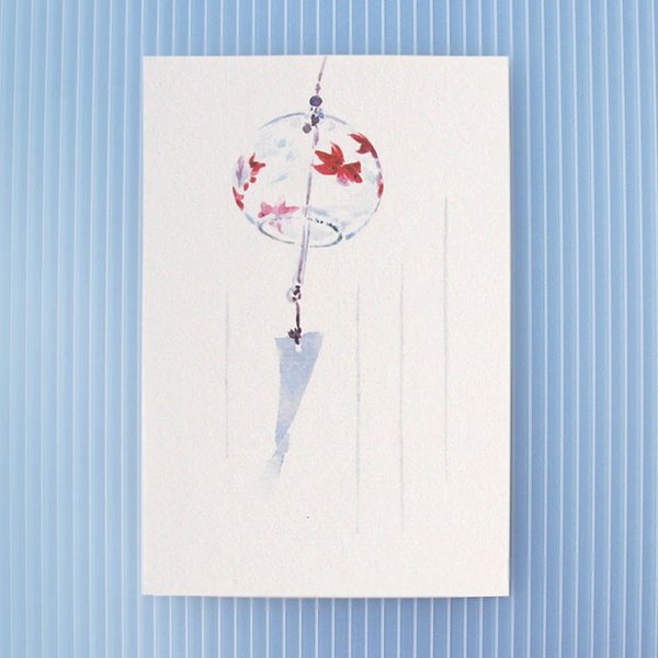 絵葉書 おしゃれ 和紙 季節の絵はがき 夏 風鈴 通販 Lineポイント最大get Lineショッピング