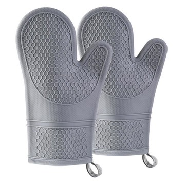 日常分享 矽膠隔熱手套  灰色  2個