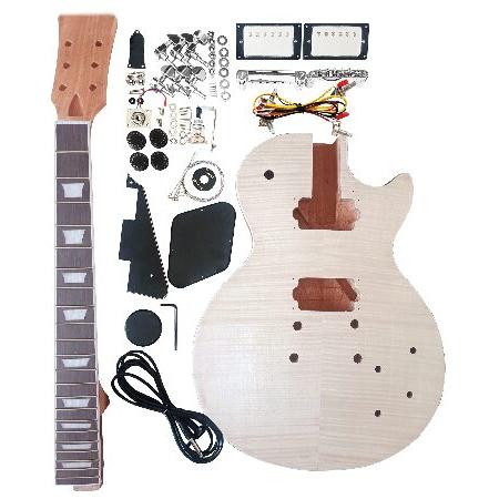 DIY Single Cut Electric Guitar Kits with Mahogany Body and Neck Rosewood Fingerboard and All Components Included SC