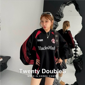 【20ss_select】美式 大M徽章三線條拼接配色帽T 情侶衣 連帽長T 帽T 男生帽T 女生帽T 情侶帽T 穿搭