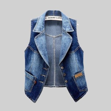 牛仔馬甲女2024春季小坎肩新款潮小香風顯瘦洋氣百搭背心外搭上衣