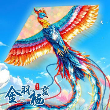 臺灣/✨風箏金羽棲霞國朝鳳凰風箏新款大型微風易飛濰坊網紅大人成人專業風箏
