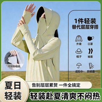 🔥新款特惠🔥【品牌甩貨】夏季出遊防曬服大帽檐正肩冰鈦原紗防紫外線透氣戶外