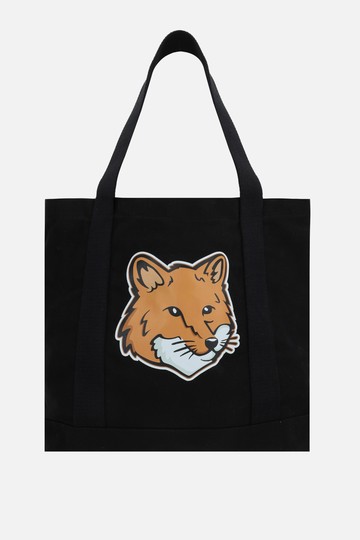 MAISON KITSUNÉ Fox Head canvas tote bag Man