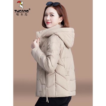 (免運)啄木鳥羽絨棉服女冬季2024新款中年媽媽洋氣保暖女士短款棉衣外套