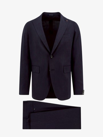 Linen and virgin wool suit with iconic brooch - TAGLIATORE - gender_Man