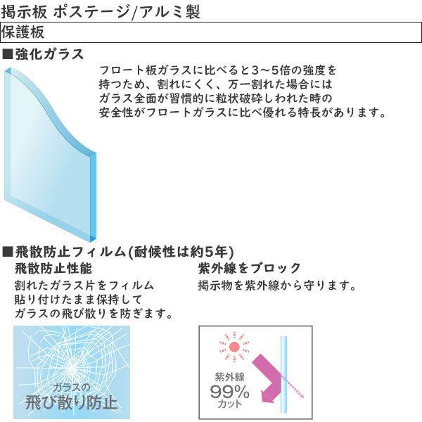 掲示板 アルミ製 跳ね上げタイプ 自立 PKA-P型和風