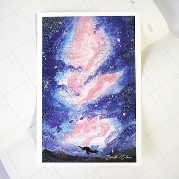 【 宇宙星河系列 - The Sea】加厚啞光紙 明信片
