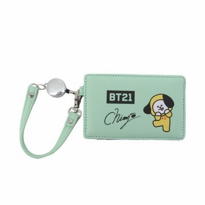 Bt21 キャラクター 定期入れ リール付き シングル パスケース Chimmy Line Friends 商品 通販 Lineポイント最大get Lineショッピング