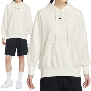 Nike As W Phnx Flc Os Po Hoodie 長袖 女款 米白色 口袋 帽T HV8103-133