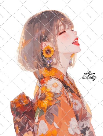 original sticker no.6155 人物貼紙 原創貼紙 人物貼紙 女孩貼紙 原創人物貼紙