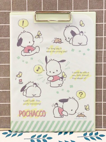 【震撼精品百貨】Pochacco 帕帢狗 三麗鷗帕帢狗 文件夾板A4 俏皮可愛*87587 震撼日式精品百貨