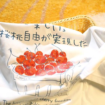 Upch 時光不語“櫻”為有你 上衣日系白色短袖純棉休閑男女生夏季