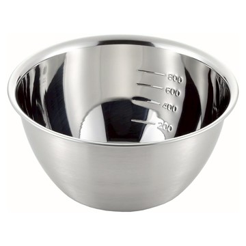 YOSHIKAWA 吉川 Just Fit 附刻度混合碗 SJ1392 16cm 不鏽鋼材質  1個