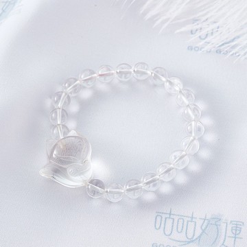 白水晶狐仙手鍊(含開光)淨化身心、招貴人、避邪、提升正能量