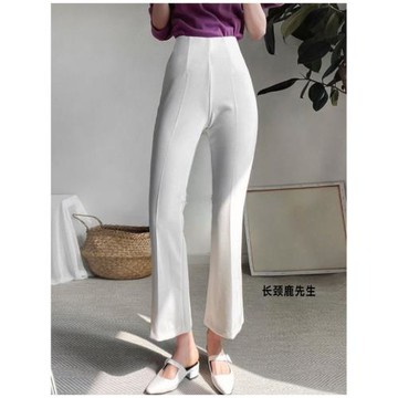 2023年春夏新款韓國東大門直郵 habibi松緊腰微喇九分褲