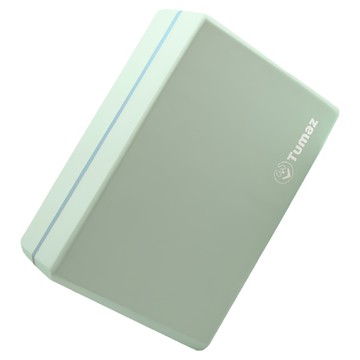 Tumaz 月熊 EVA瑜珈磚 50D高密度 止滑 輕便易攜帶  23 x 15 x 7.7cm  夾心湖綠  1個