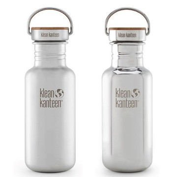 美國klean kanteen竹片鋼蓋不鏽鋼瓶532ml