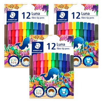 STAEDTLER 施德樓 LUNA 彩色筆  12色  3入