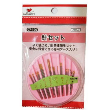 【KAWAGUCHI 河口牌】圓盤針 手縫針 綜合針 針 (30支/盒)【佰昇國際 Baisheng】 (日本原裝進口)