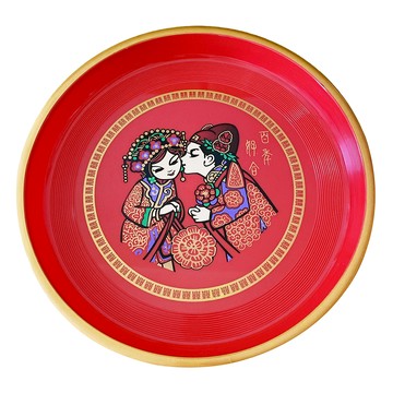 辰強 美麗華茶盤 350*40mm 家庭用  百年好合  1個