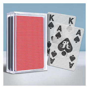 ROYAL 樂友 透明水晶點點撲克牌 防水 彈性耐磨  繽紛橘  1個