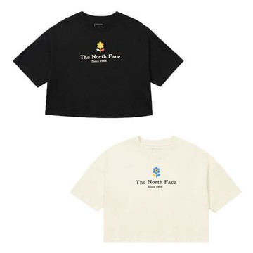 The North Face 北面 短袖上衣 女裝 純棉 花卉 黑/米白 NF0A8DCEJK3/NF0A8DCEQLI