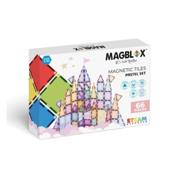 MAGBLOX 美學磁力片 66pcs  粉彩入門組  (共兩款封面隨機出貨)