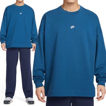 Nike Club FT OS Crew 男款 藍色 大學T 毛圈布 運動 休閒 長袖 IF0748-476