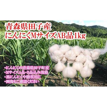 ふるさと納税 田子産にんにく約1kg（MサイズA〜B品） 青森県田子町