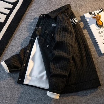 小香風外套男高級感飛行員工裝夾克美式復古潮牌痞帥寬松休閑上衣