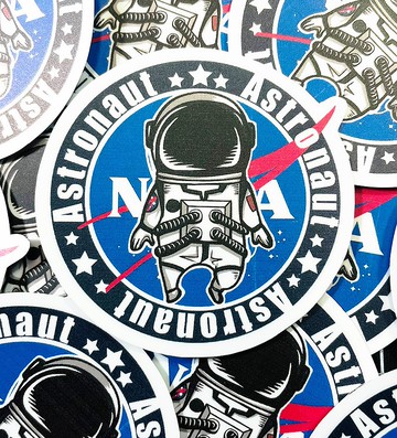小太空人貼紙  NASA貼紙 -厚磅 超耐磨貼紙 防刮 防水貼紙 車貼