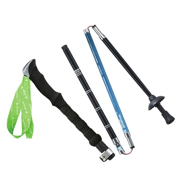 【單支入】直把碳纖維四節折疊登山杖(A1WSGZ07N藍白/輕量/登山/健行/便攜)