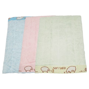 DASING 達興 Soft Sheep羊毛衫圖案浴巾 3條 70x140cm  三色 B1206