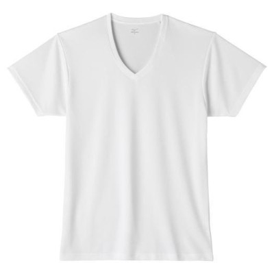 【送料２９０円】ミズノ Vネック半袖インナーシャツ（メンズ） ホワイト Mizuno C2JA1174 01