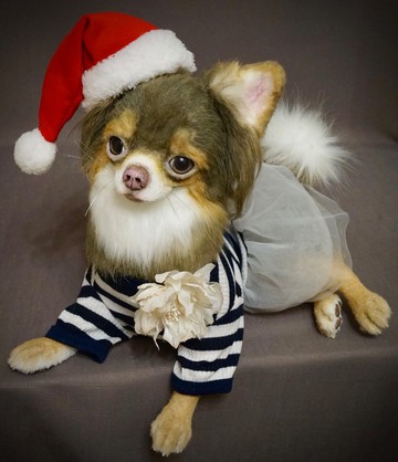 克里斯蒂娜 长毛吉娃娃狗玩具之毛绒吉娃娃