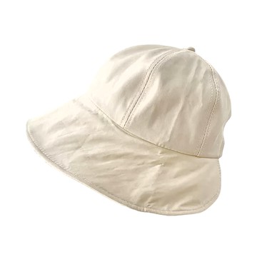 QIDINA 韓系百搭款大帽簷遮陽帽 帽簷邊緣有塑型絲 魔鬼氈調節帽圍  杏色  F