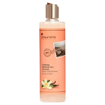 Sea of Spa 香草廣藿香去角質沐浴露 含絲瓜  530g  400ml  1瓶