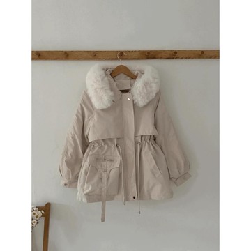 Codibook｜韓國 ONMYONE 冬季毛絨翻領口袋抽繩鋪棉外套［預購］羽絨外套 field-jacket 女裝