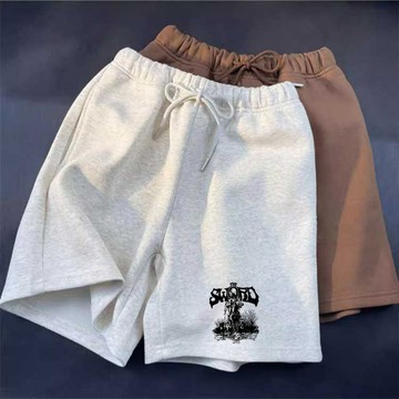 【當天出貨 十字架印花】高品質！美式短褲 五分褲男生短褲夏季新款學生加大尺碼短褲 運動褲 五分褲 短褲 居家外出短褲