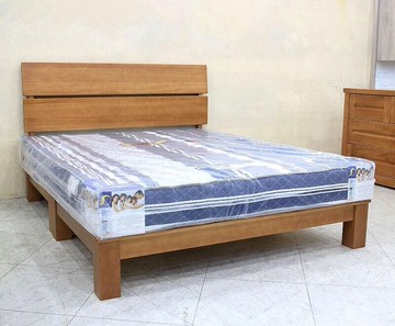 歐風別館文森五尺香檜全實木雙人床架基隆至台中免運費