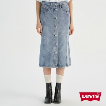 Levi s 女款 丹寧牛仔長裙 牛仔裙 熱賣單品