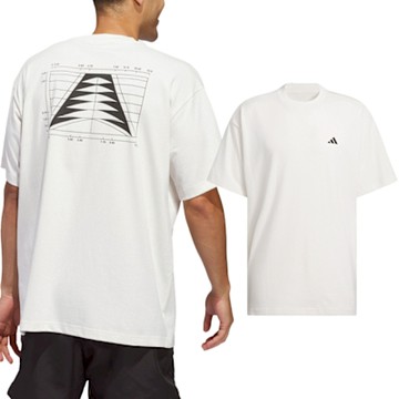 Adidas Anted GFX Tee 男款 白色 寬鬆 羅紋 圓領 運動 上衣 棉質 休閒 短袖 JC7853